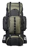 Amazon Basics Internal Frame Hiking Camping Rucksack Backpack with Rainfly -...