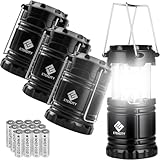 Etekcity Camping Lanterns for Power Outages 4 Pack, Flashlight for Camping...