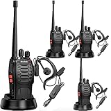 Arcshell Rechargeable Long Range Two-way Radios with Earpiece 4 Pack Arcshell...