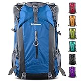 OutdoorMaster Hiking Backpack 45L - w/Waterproof Cover - Blue