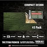 TITAN Survival Emergency Mylar Army Green Survival Blankets, Two-Sided, 5-Pack...