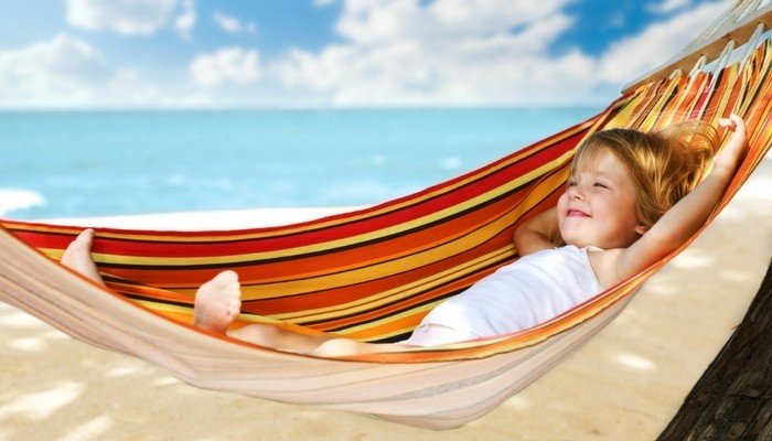 child in a hammock