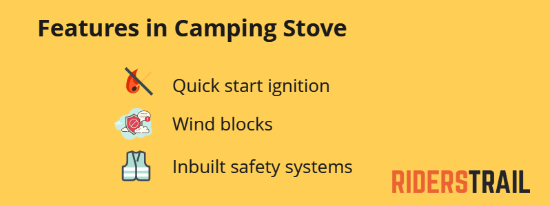 Features to look for in a ca,ping stove