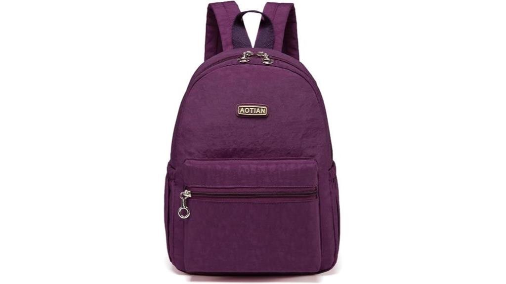 purple mini backpack for women