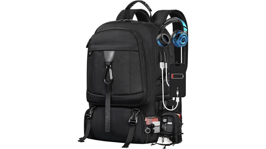 spacious backpack with features